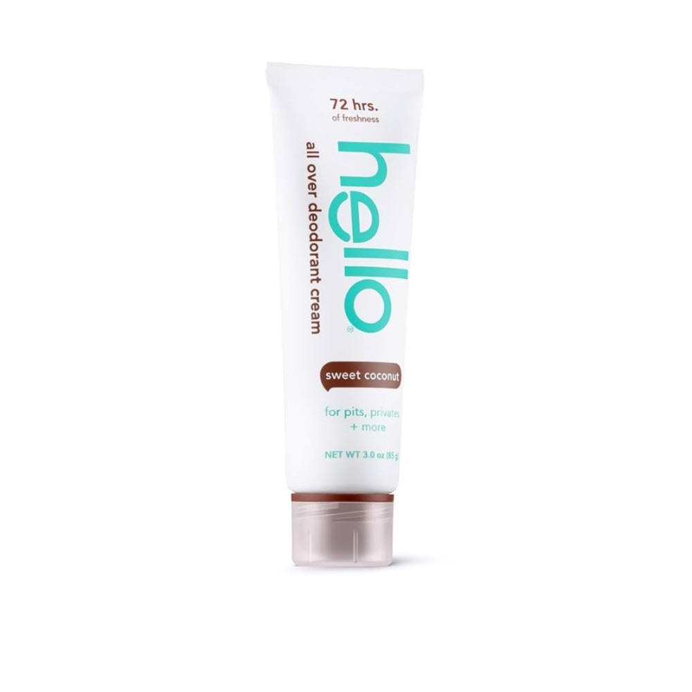 Hello All Over Sweet Coconut Deodorant Cream, Aluminum Free Deodorant Cream